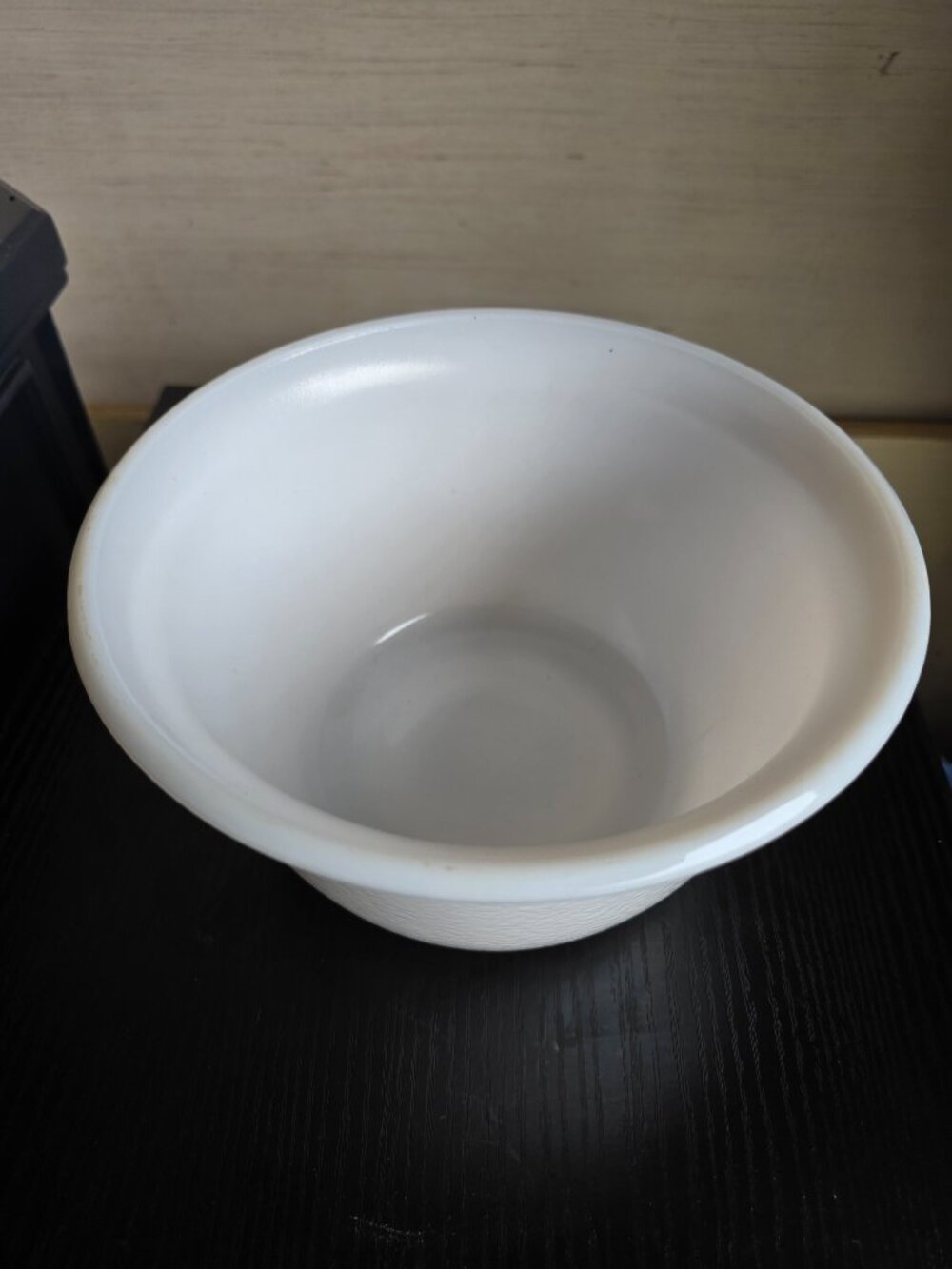 VVintage GE White Milk Glass Textured Mixing Bowl - 8 Inch